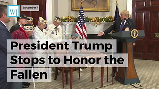 President Trump Stops To Honor The Fallen