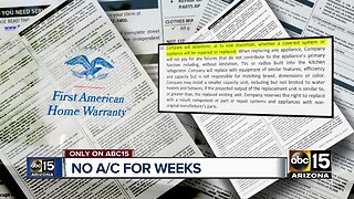 First American Home Warranty delays leaves Valley families trying to stay cool