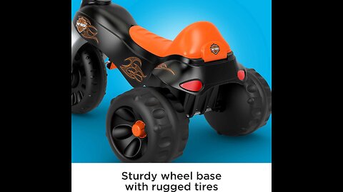 Triciclo Fisher-Price Harley-Davidson para niños pequeños, bicicleta resistente con manillar y