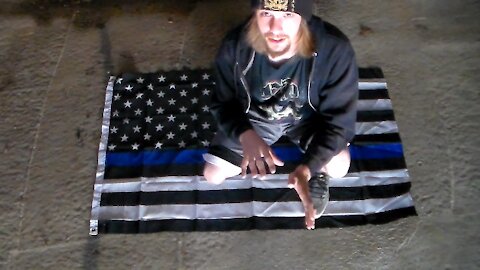 Burning the Blue Lives Matter Flag