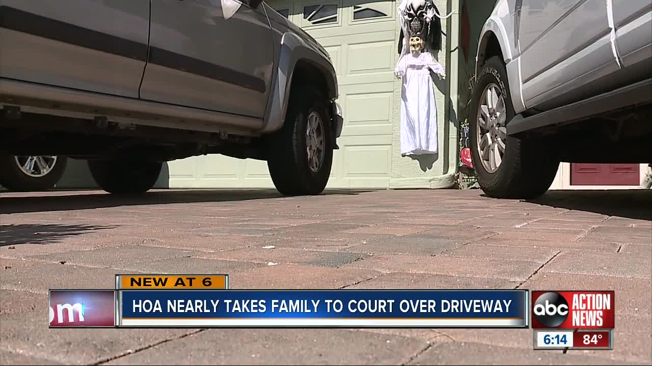 Family finally allowed to keep modified driveway after year long battle with HOA