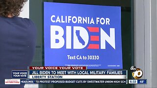 Jill Biden meeting with San Diego military families on Super Tuesday