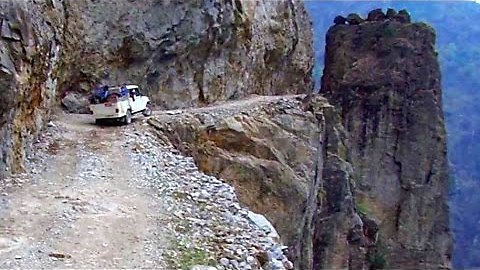 These Guys Take You Through A Cliffside Road In The Himalayas That Is Absolutely Amazing