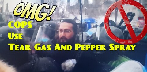 COPS USE PEPPER SPRAY ON PEACEFUL PROTESTORS IN OTTAWA CANADA FREEDOM RALLY