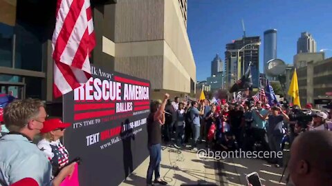 Rally In Front Of CNN.