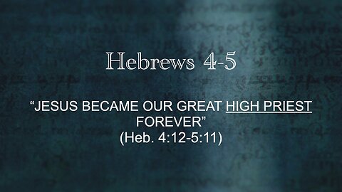 JESUS Became Our High Priest Forever | Jubilee Worship Center