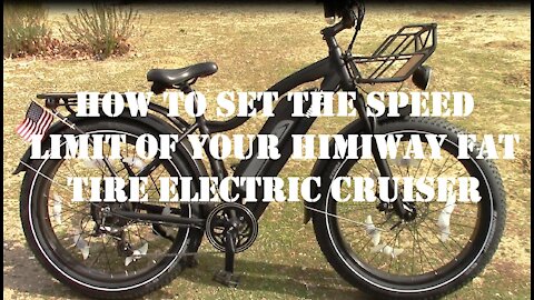 HOW TO ADJUST THE SPEED LIMIT ON YOUR HIMIWAY FAT TIRE ELECTRIC BIKE COMPUTER