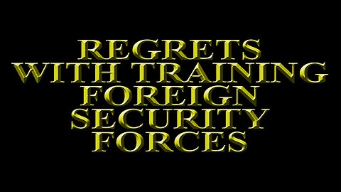 Josh Paul - US regrets in training foreign armed forces