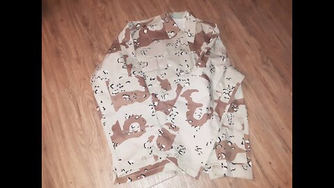 6 Color Desert Chocolate Chip Pattern BDU Coat Quick Look