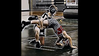 KID WARRIOR; Landon Newbold wrestling with one arm. December 31st 2022