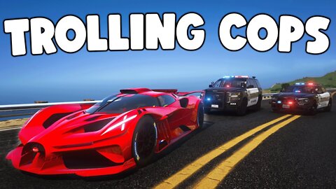 Trolling Cops with 2500HP Bugatti in GTA 5 RP..