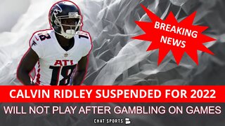 NFL ALERT: Atlanta Falcons WR Calvin Ridley SUSPENDED Entire 2022 Season For Gambling On Games