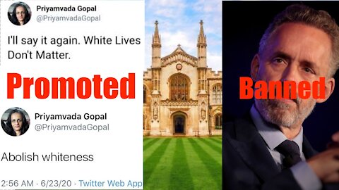 Sharia Law is Here; Women gets Promoted at Cambridge Uni after Tweeting "White Lives Don't Matter"