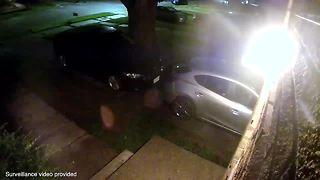 surveillance video of tire thief