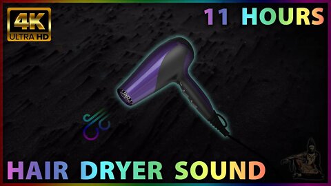 11 HOURS - Hair Dryer Sound | Black ASMR Screen