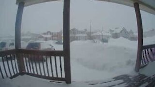 Timelapse capta nevasca no Canadá
