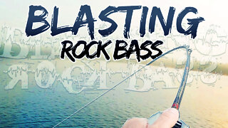 Blasting Rock Bass on a 7 Foot Heavy Fishing in Wisconsin