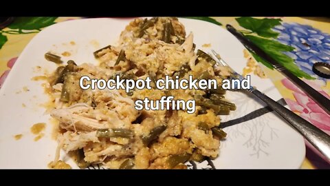Crockpot chicken and stuffing #crocktober @OurUrbanHomestead @Citygirl Homestead