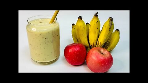 How To Make Apple Banana Smoothie - Home Cooking Lifestyle