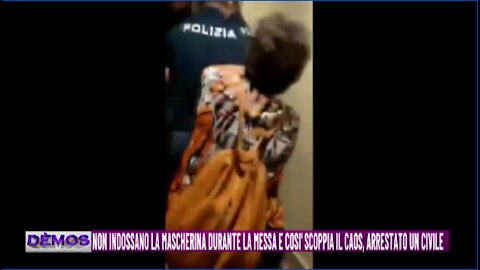 NON INDOSSANO LA MASCHERINA DURANTE LA MESSA, A PESCARA ARRESTATO UN CIVILE.