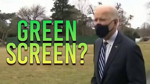 Biden Caught On Green Screen?