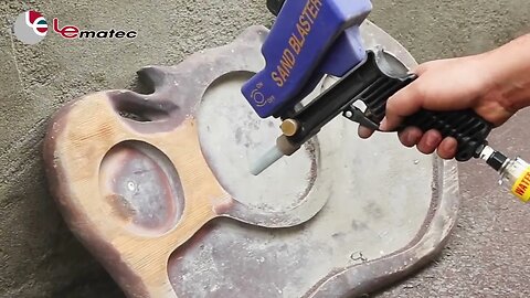 Restoring Reclaimed Wood to Perfection: Lematec Air Sandblaster Gun in Action