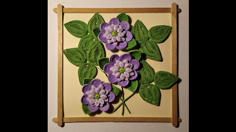 How to make japanese flower hepatica with quilling