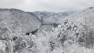 Beautiful Snow at the Mountains