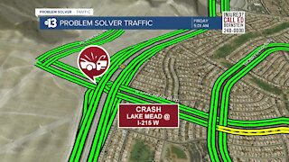 Traffic alert | Crash on 215/Lake Mead