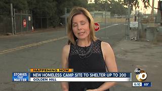 New homeless camp site to shelter up to 200