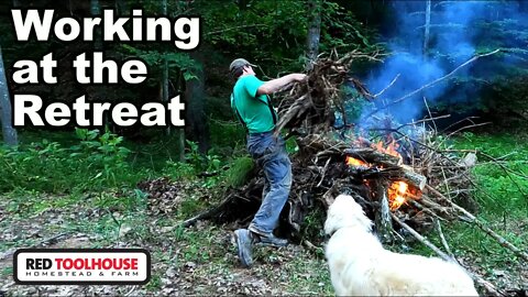 Burning Stumps & Cast Iron Cooking at the Retreat