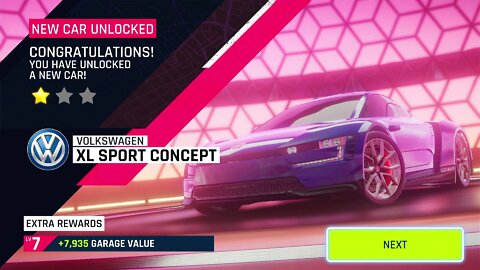 Unlock New Car - Volkswagon XL Sport Concept
