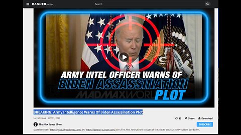 The Alex Jones Show: BREAKING: Army Intelligence Warns Of Biden Assassination Plot