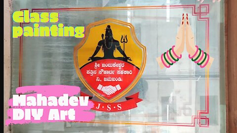 Very Satisfying video Creative Glass Works | Mahadev shiv ji DIY art and painting
