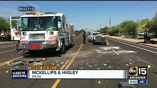 Mesa fire truck involved in chain-reaction crash