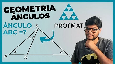 Determine a medida do ângulo ABC (PROFMAT) Geometria, Soma dos ângulos internos e ângulo externo