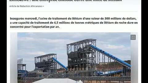 Zimbabwe : une entreprise chinoise ouvre une mine de lithium