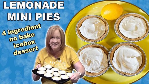 Easy LEMONADE MINI GRAHAM PIES, 4 Ingredient No Bake Icebox Dessert