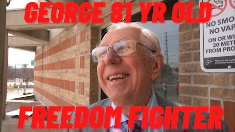 81 year old Freedom fighter George escaped communism and fears it's return. Toronto, Canada 03/23/21