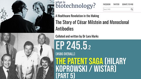 "Story of Cesar Milstein and Monoclonal Antibodies" Part 5: Patent Saga (Hilary Koprowski) (245.5.2)
