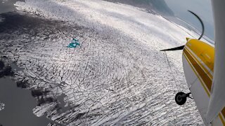 Knik River Glacier Alaska Flying