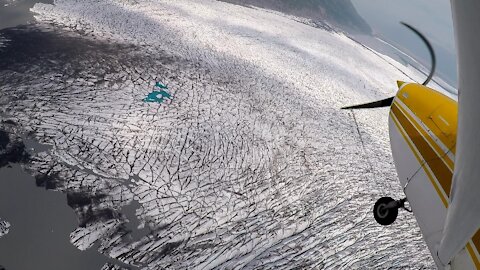 Knik River Glacier Alaska Flying