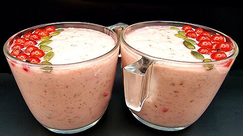 Make this healthy breakfast and lose weight! Fast smoothie with oats for weight loss in 2 minutes!