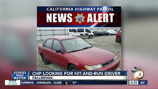 CHP looking for hit-and-run driver in Fallbrook