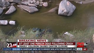 Deadly crash causes canyon closure