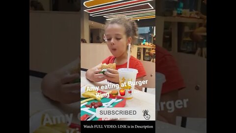 Amy eating At Burger King - Burger King Video 🍔🍟🥤