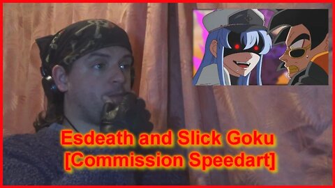 Reaction: Esdeath and Slick Goku [Commission Speedart]