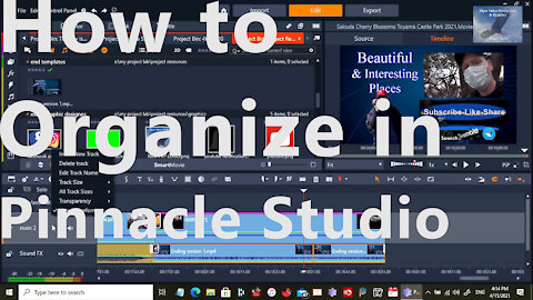 Tips on organizing with Pinnacle Studio 24