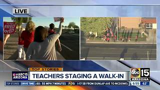 Teachers stage walk-ins around the Valley