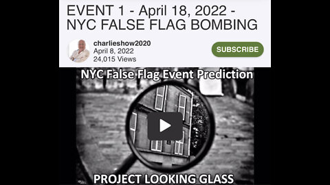 TSVN269 4.2022 Possible EVENT 1 - April 18, 2022 - NYC FALSE FLAG BOMBING